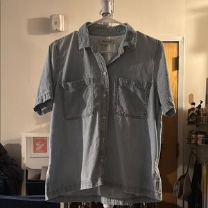 Madewell Denim Camp Shirt in Smithley Wash